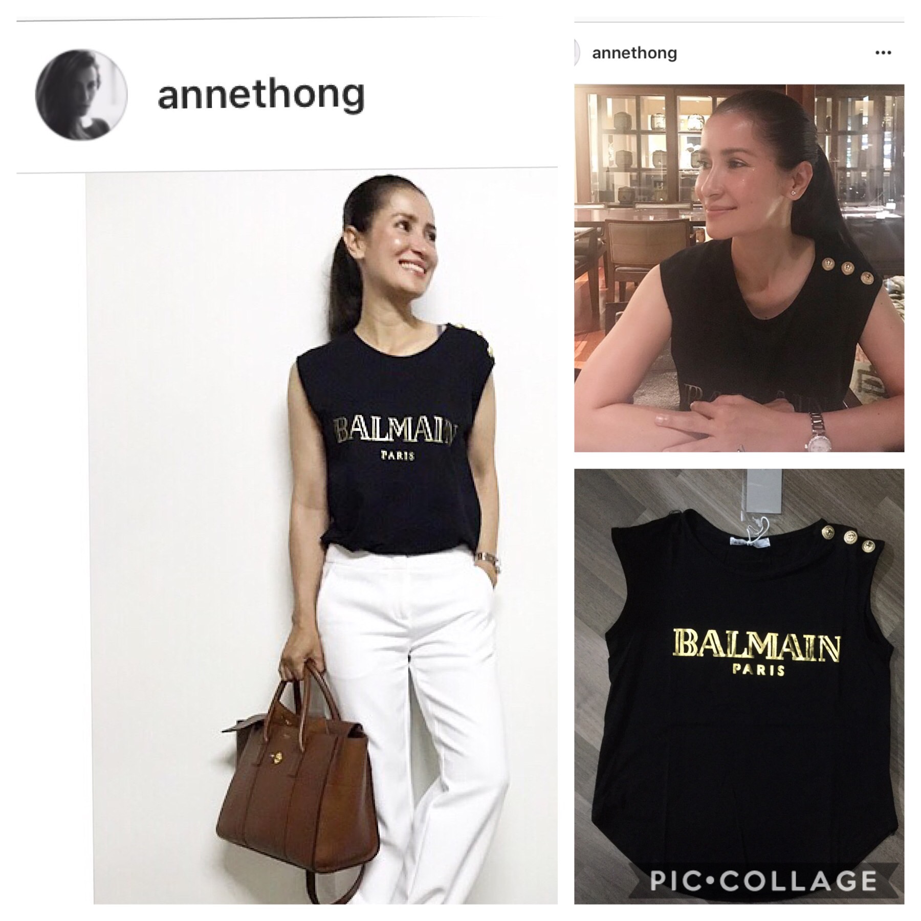เสื้อแขนกุดBALMAIN ไหล่ติดกระดุมทอง