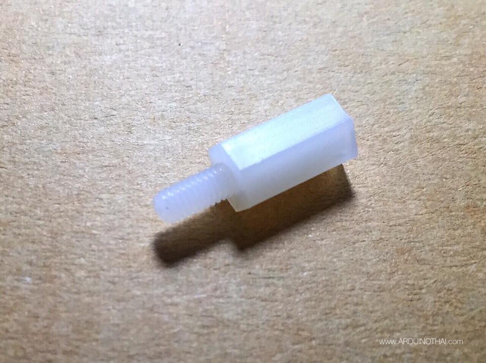 Hexagonal nylon column M3x10 + 6 MM