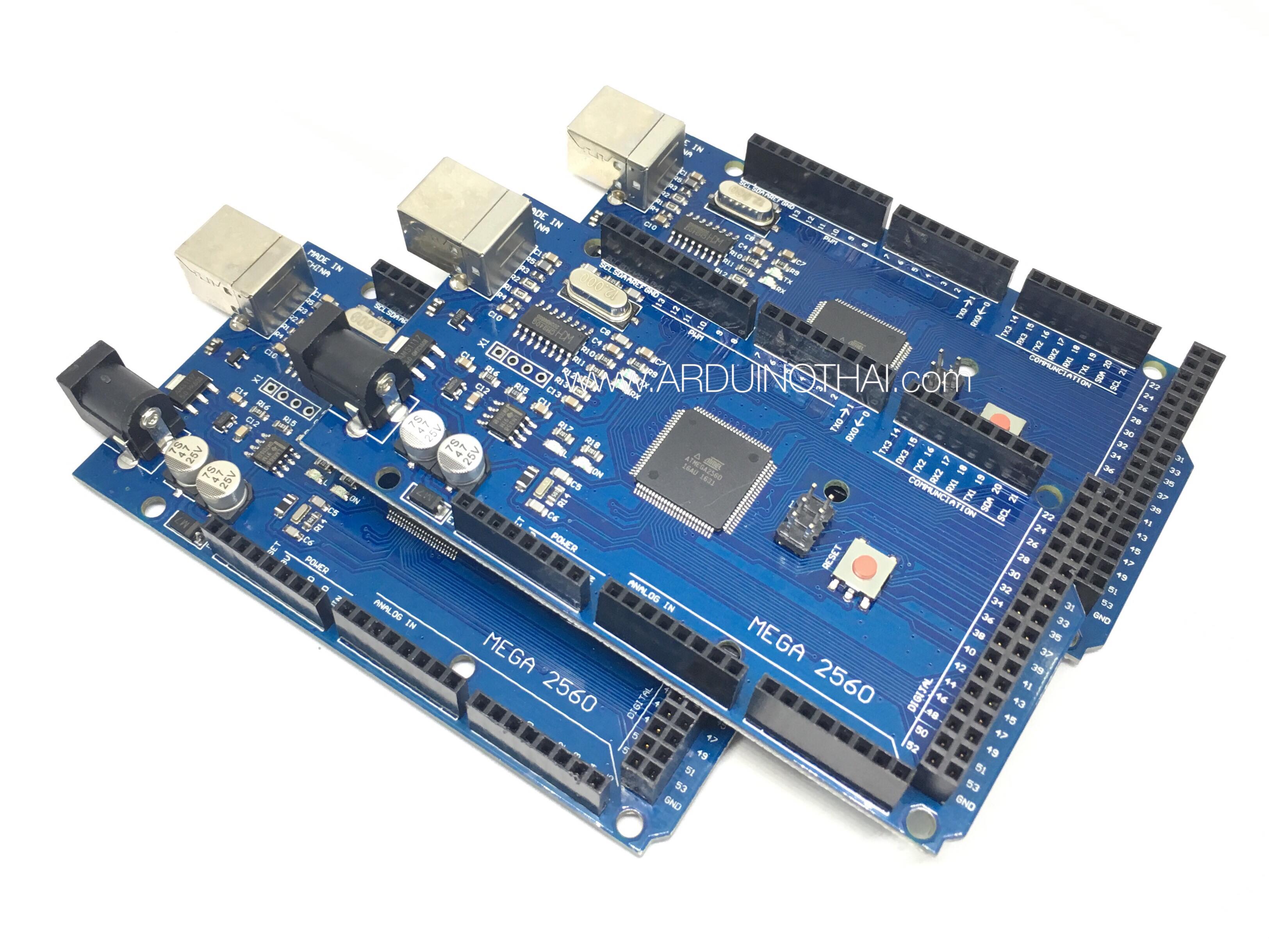 MEGA 2560 R3 ใช้ชิป CH340 จำนวน 3 ชุด แถมสาย USB ( Arduino - Compatible Board )