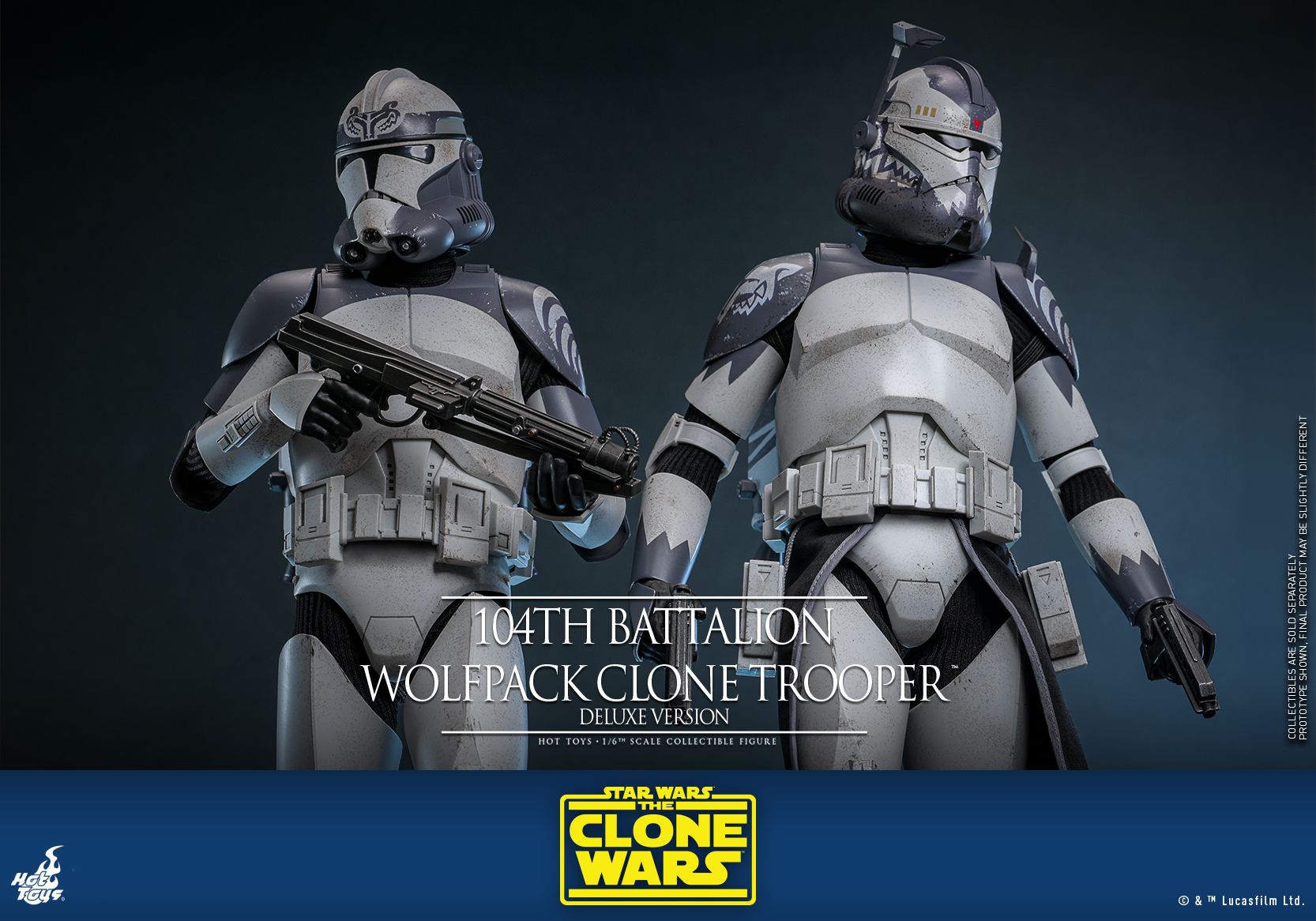 Hot Toys TMS143 Star Wars: The Clone Wars - 104th Battalion Wolfpack Clone Trooper (Deluxe Version)
