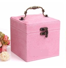 กระเป๋าใส่เครื่องประดับแบบพกพา ขนาดเล็ก ใส่แหวน ต่างหู กำไล มีกระจกในตัว_OB02