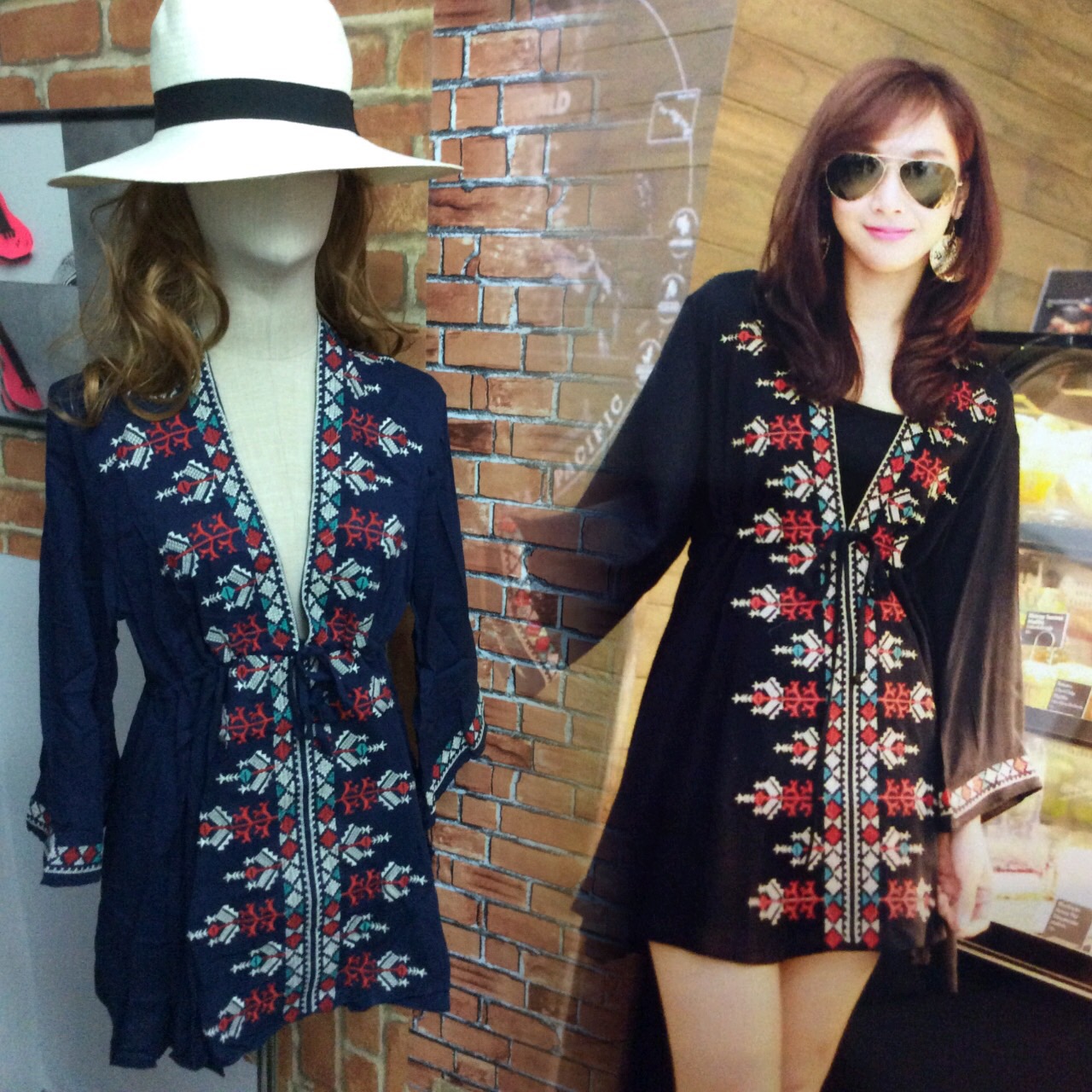 เสื้อตัวยาว มินิเดรส สไตล์โบฮเมียน งานปักสวยแน่นค่ะ