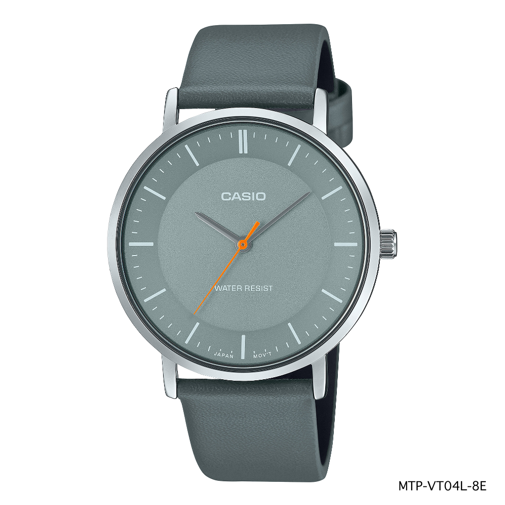 CASIO นาฬิกาข้อมือผู้ชาย MTP-VT04D สายแสตนเลส MTP-VT04L สายหนัง MTP-VT04L-7E MTP-VT04L-8E -1E MTP-VT04D-8E MTP-VT04D-7E MTP-VT04D-1E สำเนา
