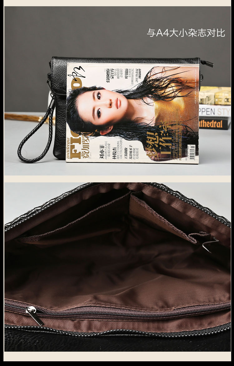 พร้อมส่ง กระเป๋าผู้ชายคลัทซ์และสะพายข้าง พร้อมสายคล้องมือ ใส่ ipad แฟขั่นเกาหลี
