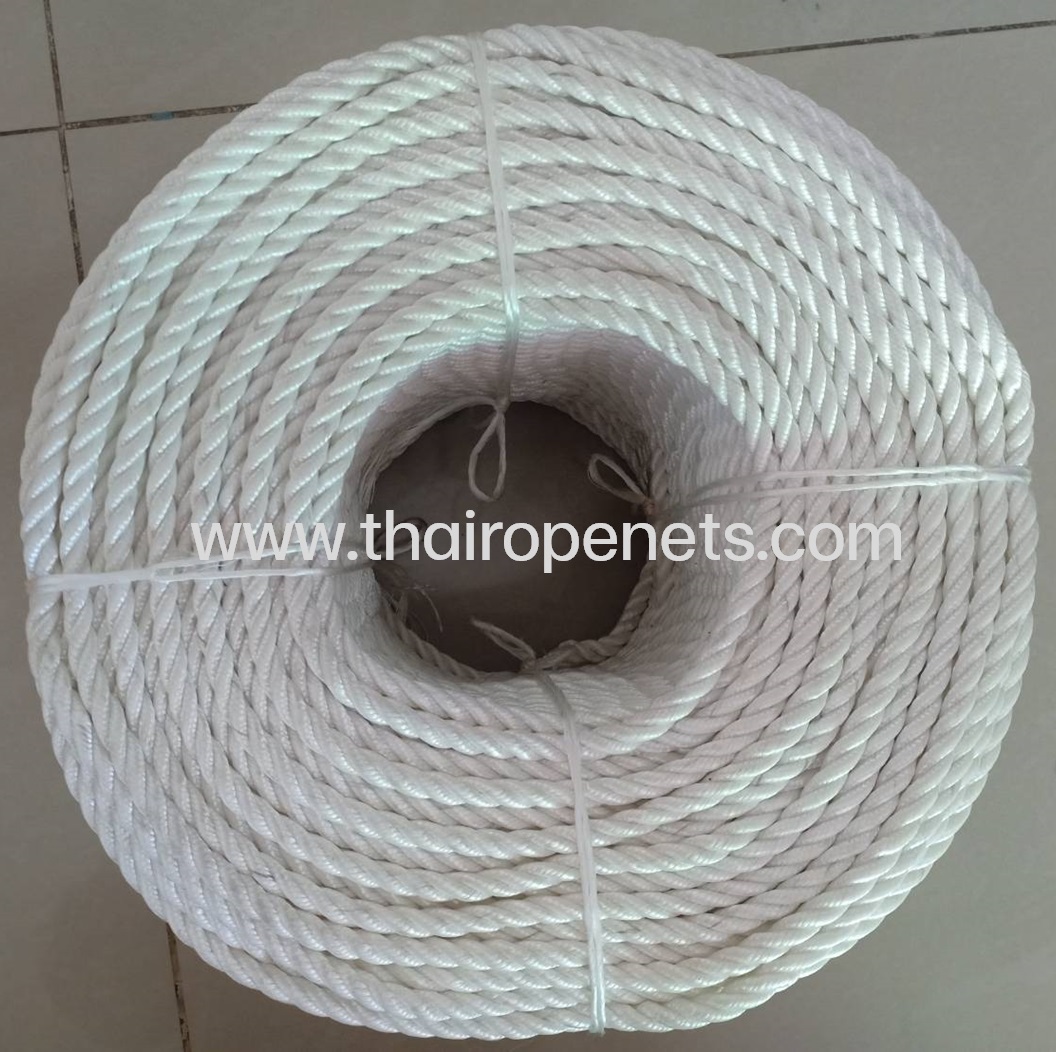 Size7mm. ยาว 200 m.เชือกสีขาว Polyester Rope Grade A เชือกโพลีเอสเตอร์