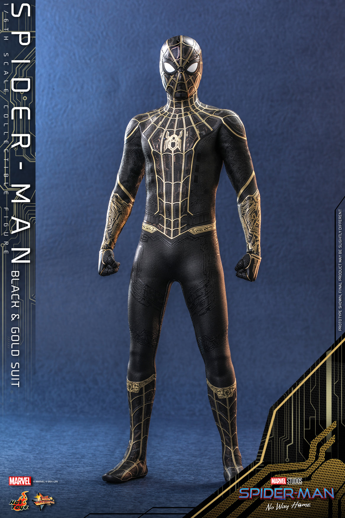 Hot Toys MMS604 1/6 Spider-Man: No Way Home - Spider-Man (Black & Gold Suit)