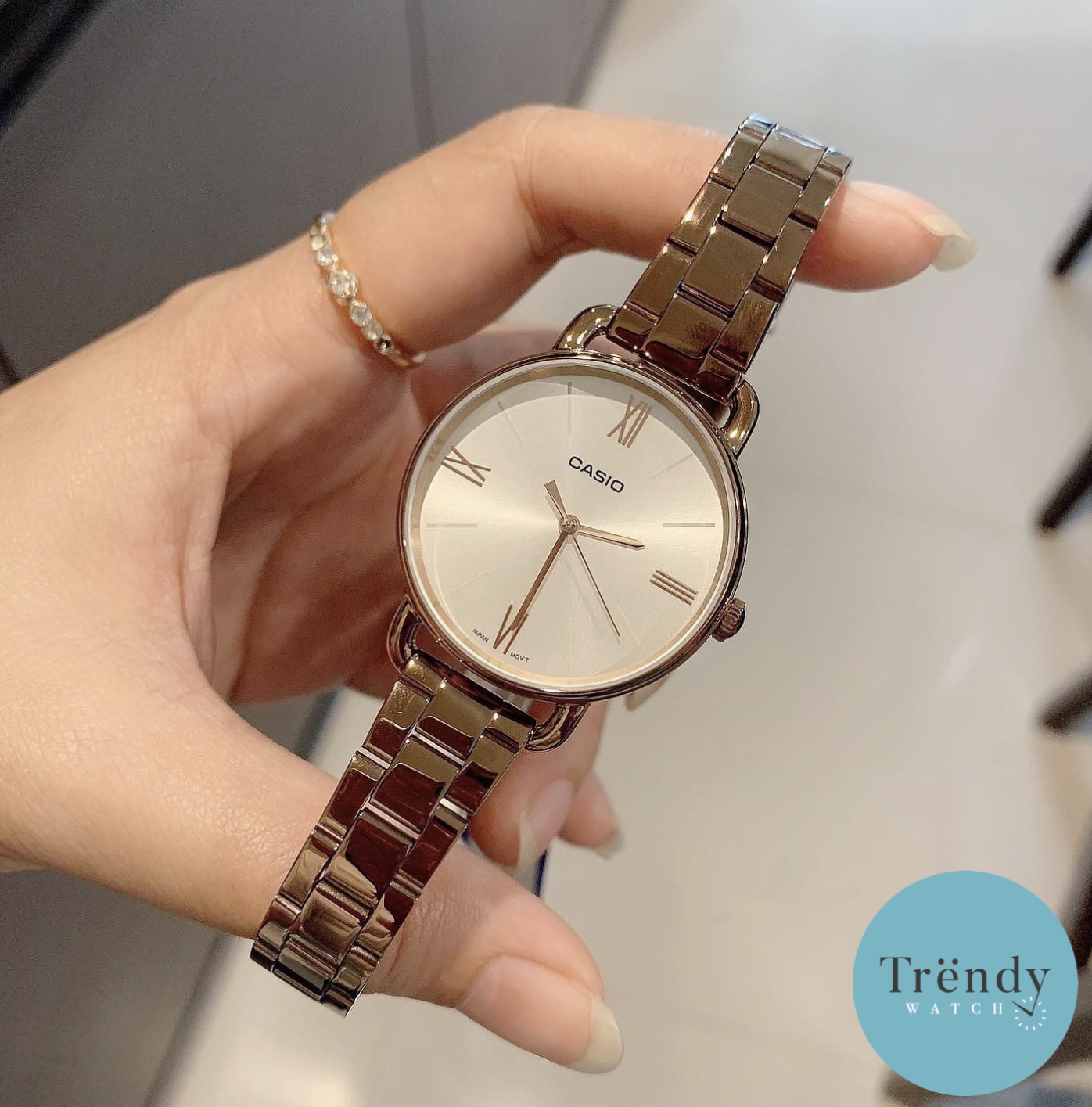 นาฬิกา นาฬิกาข้อมือผู้หญิง GENERAL รุ่น LTP-E412PG-4ADF PINK GOLD