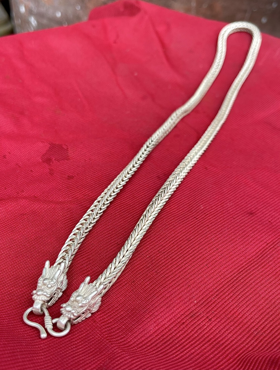 สร้อย สร้อยเงิน สร้อยคอเงิน หัวลายมังกร