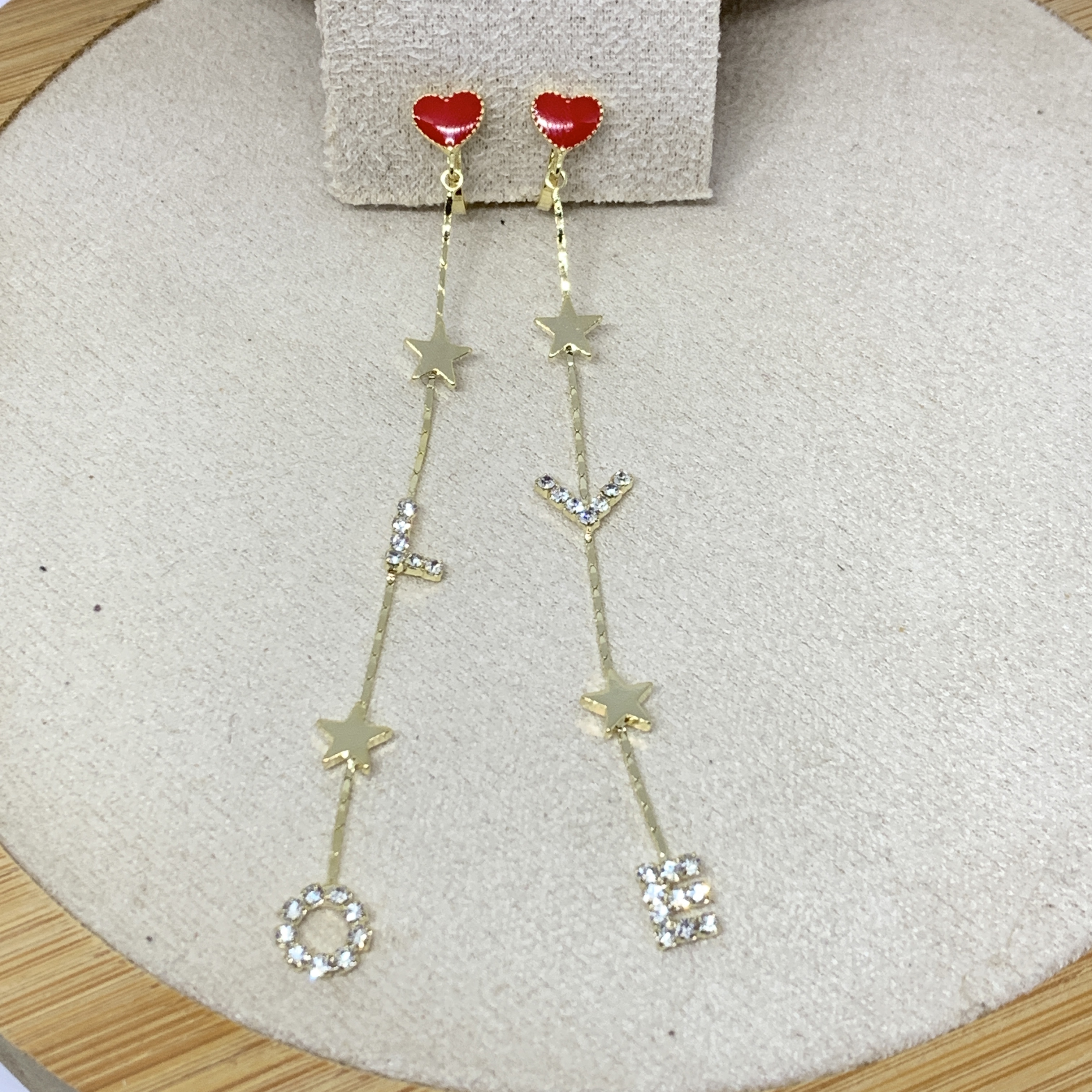 ต่างหูหนีบ Star Heart มีซิลิโคนรอง หนีบไม่เจ็บ เงินแท้92.5% ไม่เจาะหูก็สวยได้_EC244