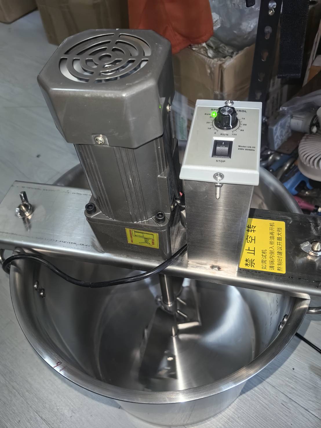 OT232 เครื่องกวนไส้ กวนโจ๊ก สังขยา ครีม แป้ง ทำขนมไทย รุ่นงานหนัก มอเตอร์ใหญ่แรงๆ