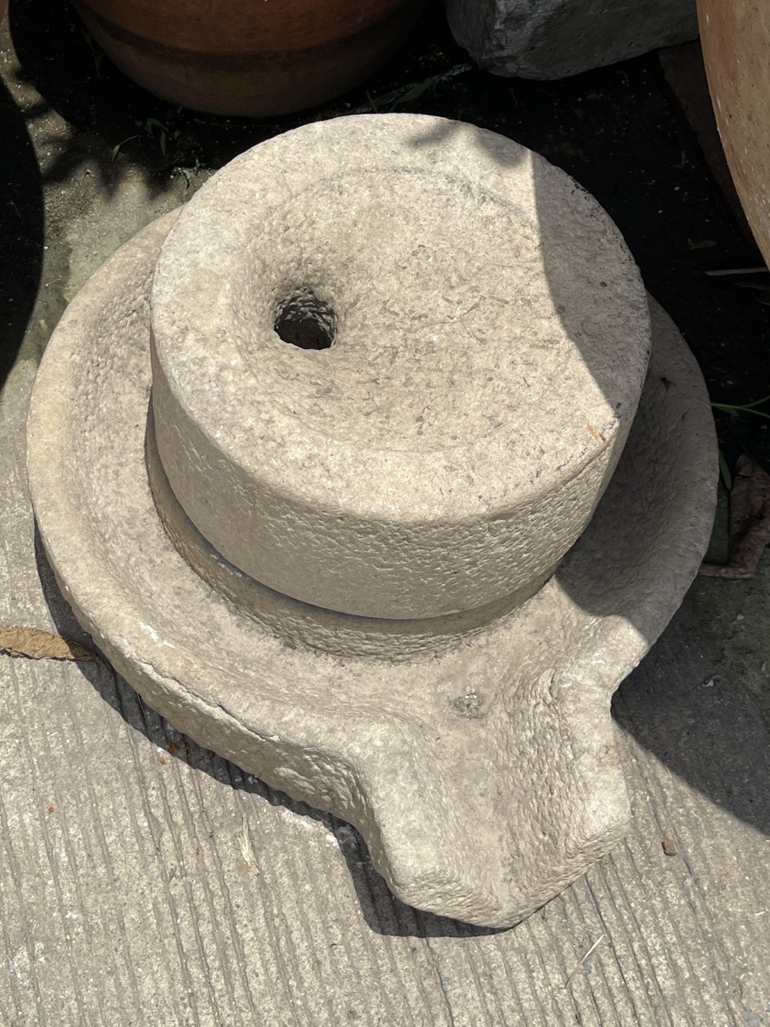 โม่แป้งโบราณ โม่หินโบราณ เครื่องบดแป้งหินแกรนิต ชุดใหญ่