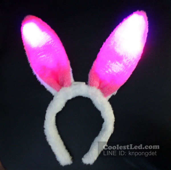 ที่คาดผมมีไฟ LED กระพริบ กระต่าย Bunny
