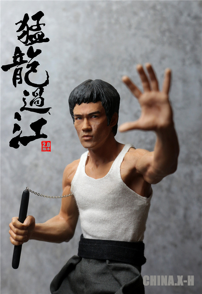CHINA.X-H CX-H10 1/6 Bruce Lee Series Statue Raptor Crossing the River 2.0 Edition