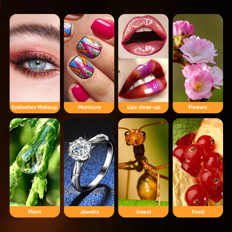 เลนส์มือถือ เลนส์มาโคร Max Macro 105 mm ซูมถ่ายพระเครื่อง คิ้ว ขนตา เล็บมือ ดอกไม้ แมลง ถ่ายวิดีโอได้