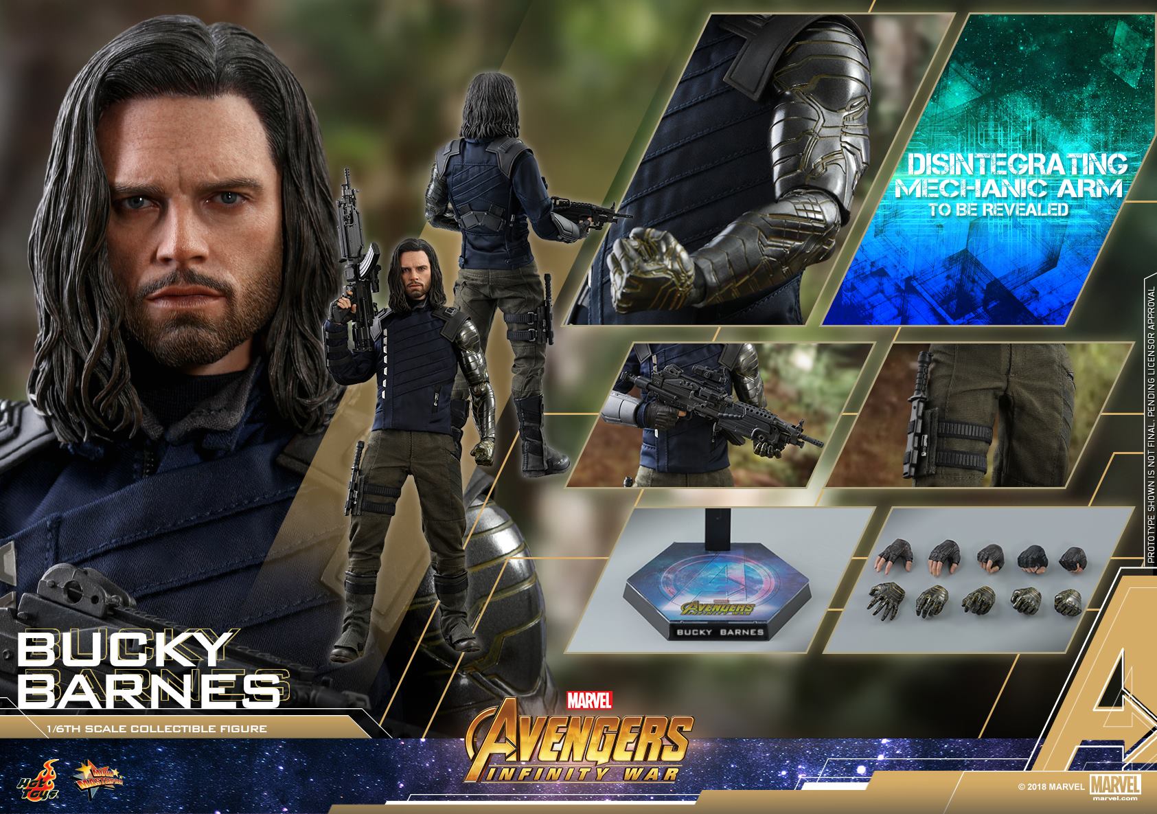 Hot Toys MMS509 AVENGERS INFINITY WAR - BUCKY BARNES