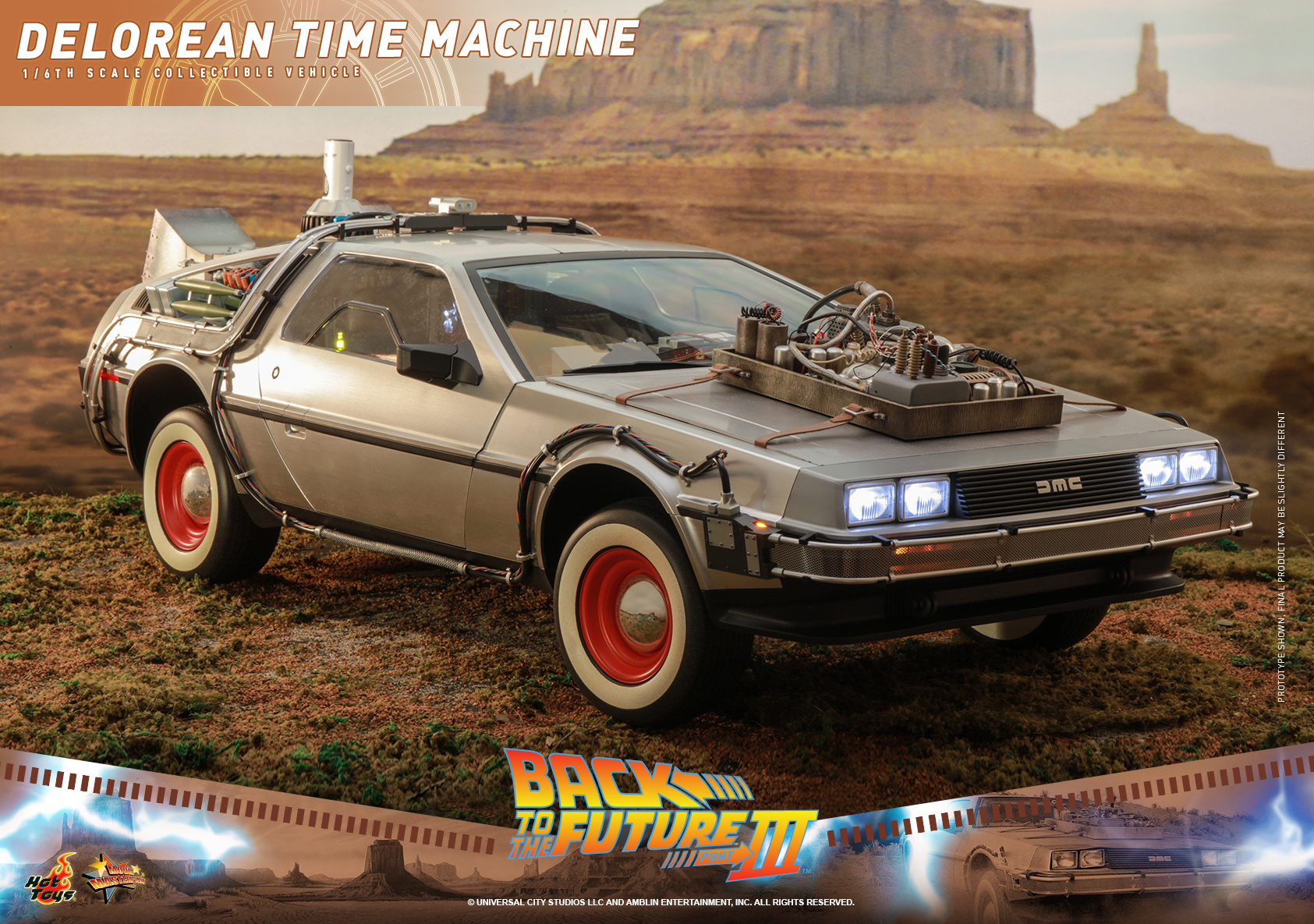 Hot Toys MMS738 1/6 Back to the Future III - DeLorean Time Machine
