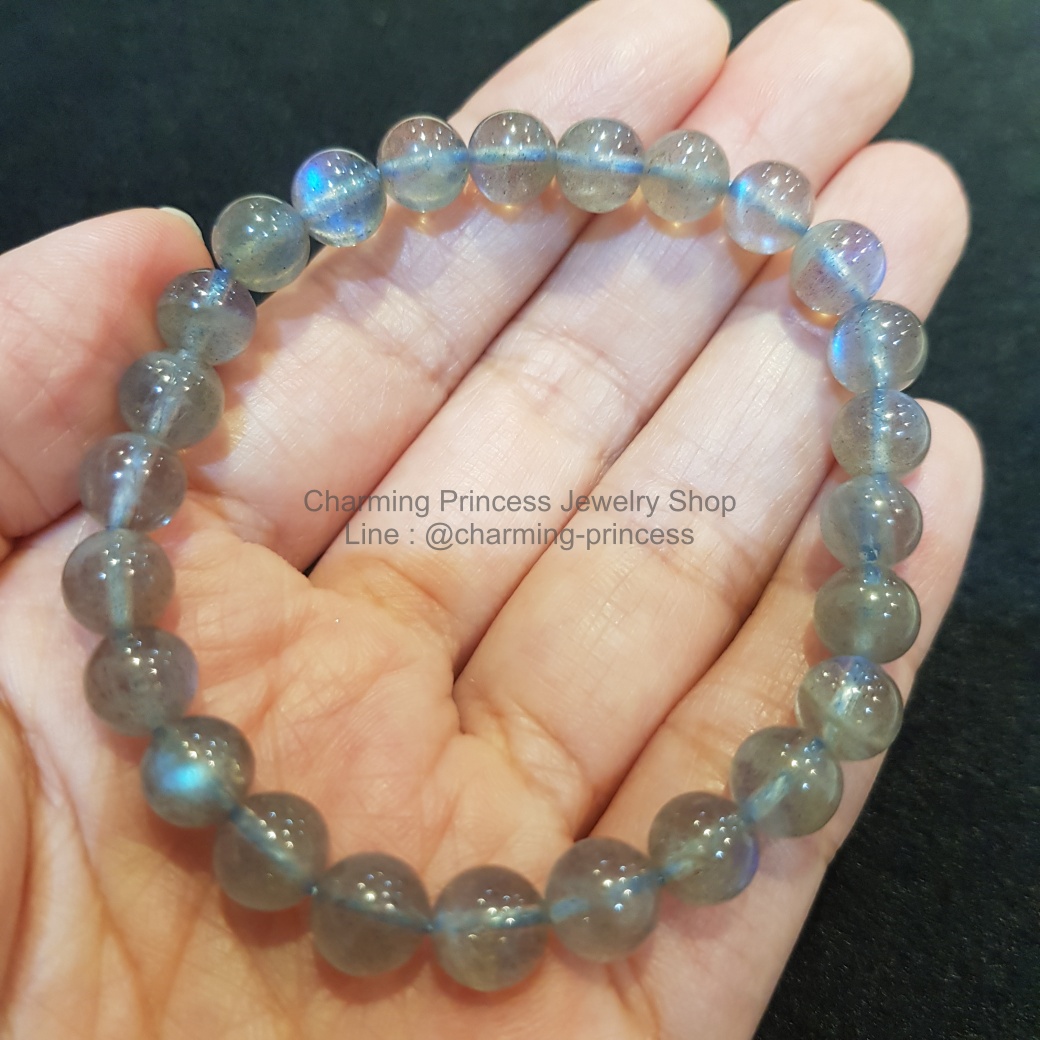 Labradorite ลาบราดอไรต์ 8 มม AA ก่อให้เกิดความคิดสร้างสรรค์ และมีสมาธิ