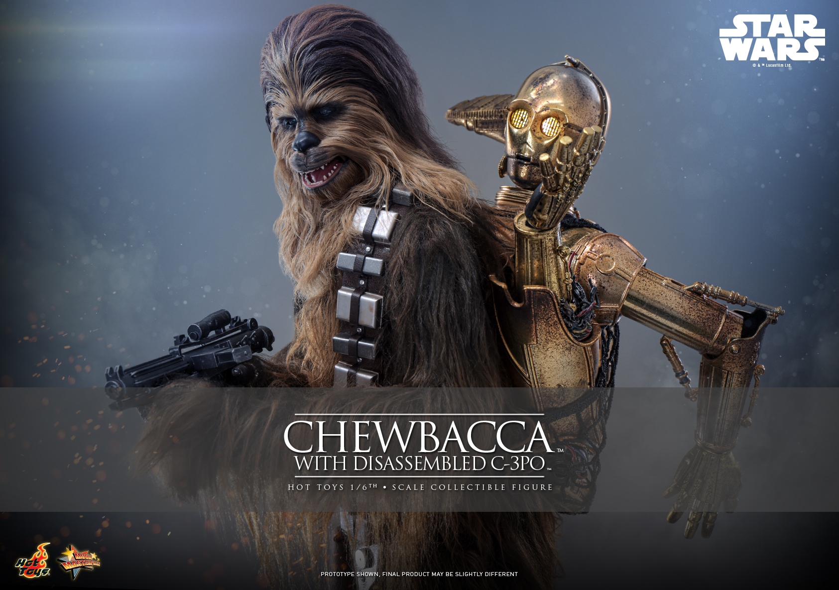 Hot Toys MMS766 Star Wars Episode V: The Empire Strikes Back - Chewbacca with Disassembled C-3PO