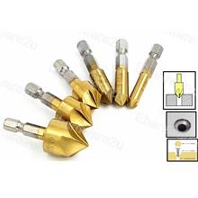 DC07 ชุดดอกชามเฟอร์ แกนหกเหลี่ยม งาน ไม้ อลูมิเนียม โลหะบาง 6-19 mm