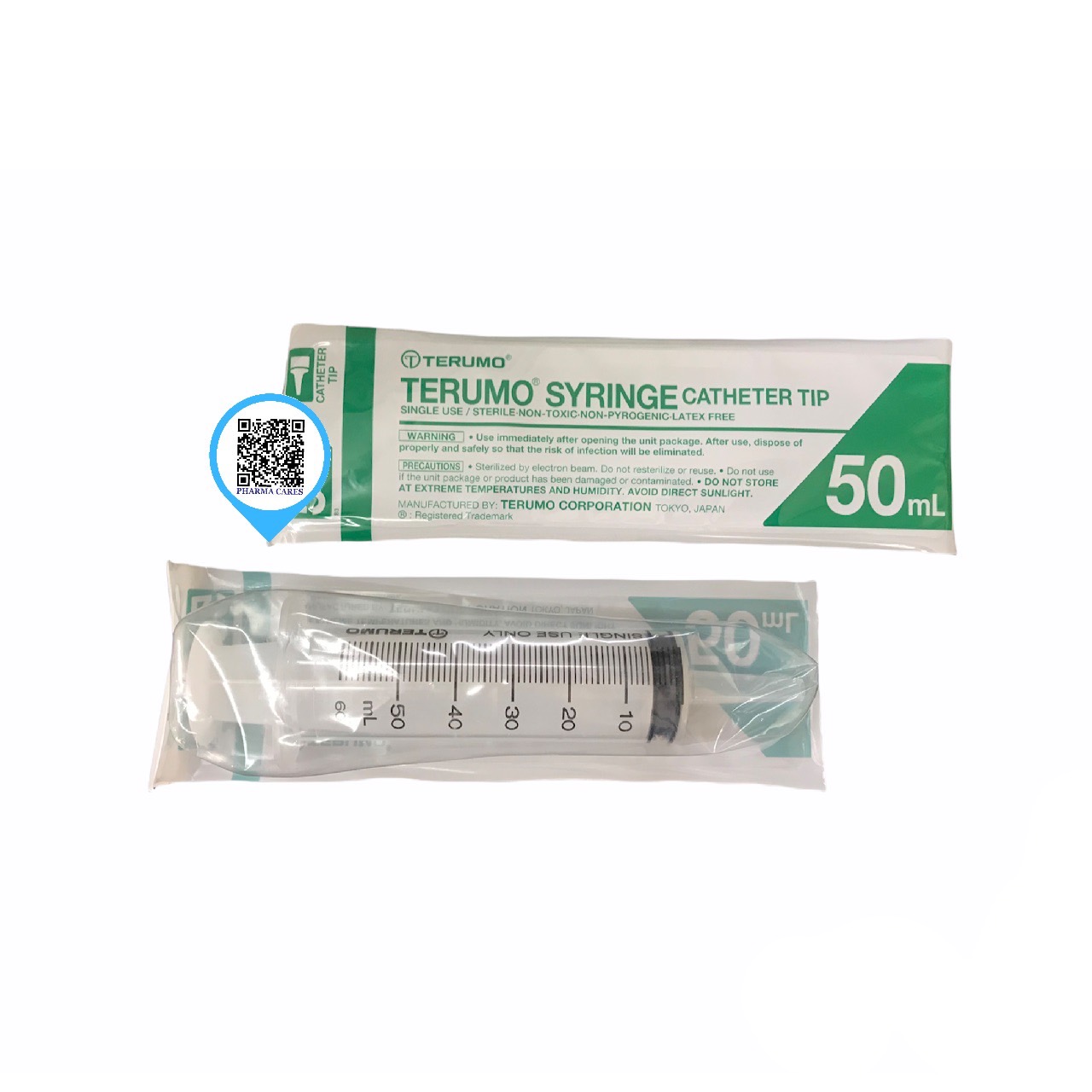 Terumo Syringe Catheter Tip 50 ml หัวกลาง/หัวให้อาหาร กล่องเขียว