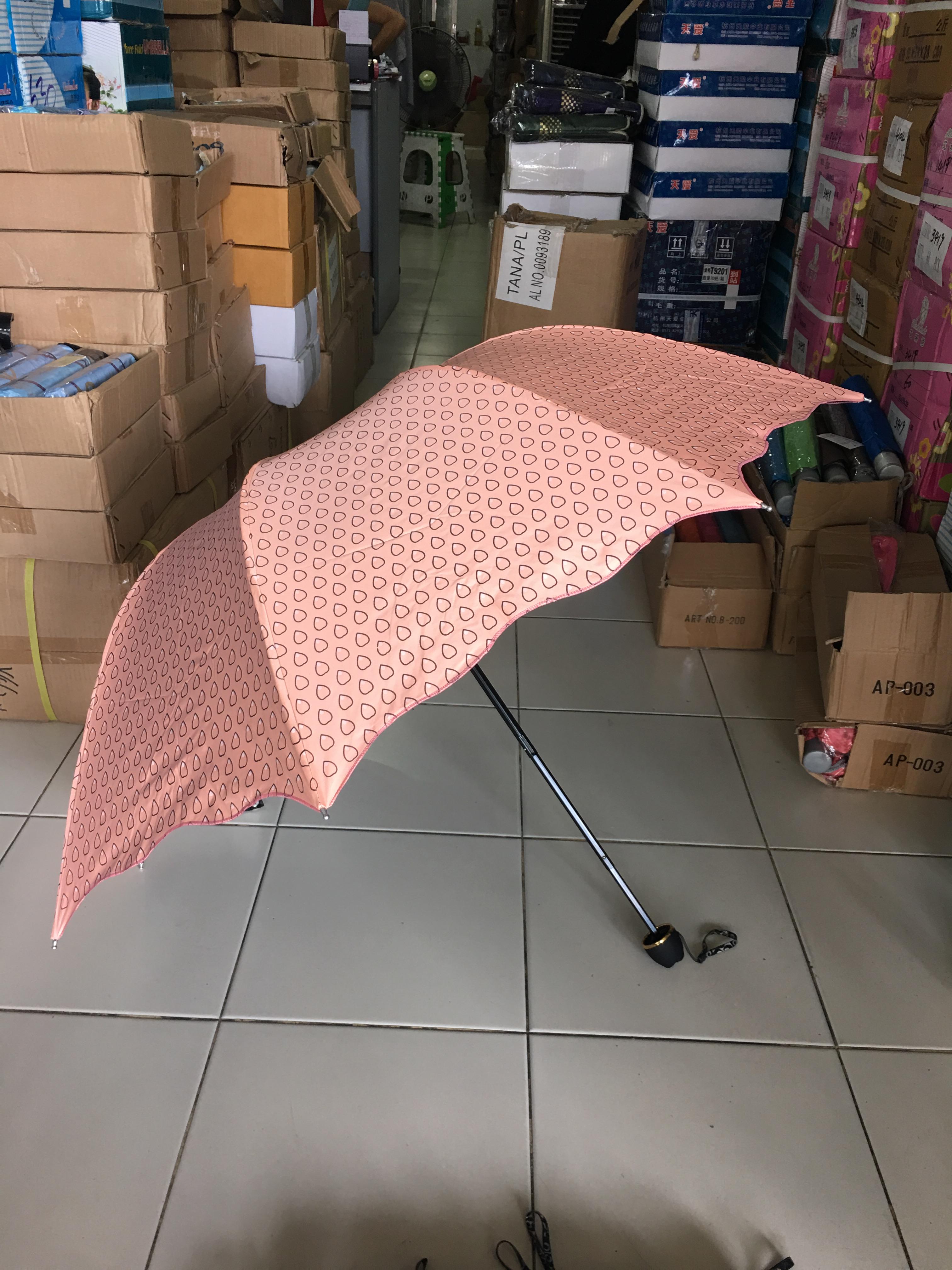 ร่มโค้งแฟชั่นยูวีดำ รหัส4302DA