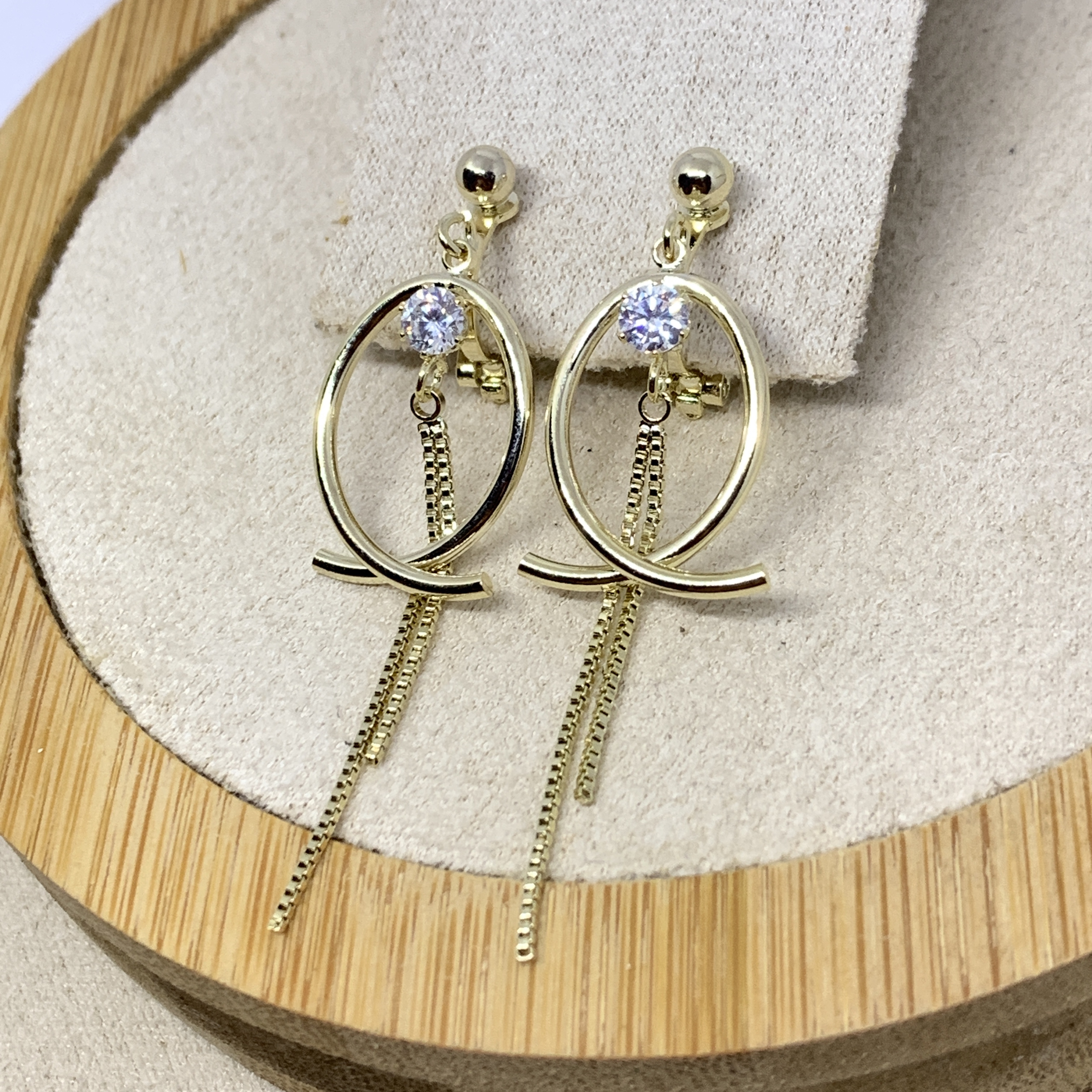 ต่างหูหนีบ Fishie มีซิลิโคนรอง หนีบไม่เจ็บ เงินแท้92.5% ไม่เจาะหูก็สวยได้_EC242