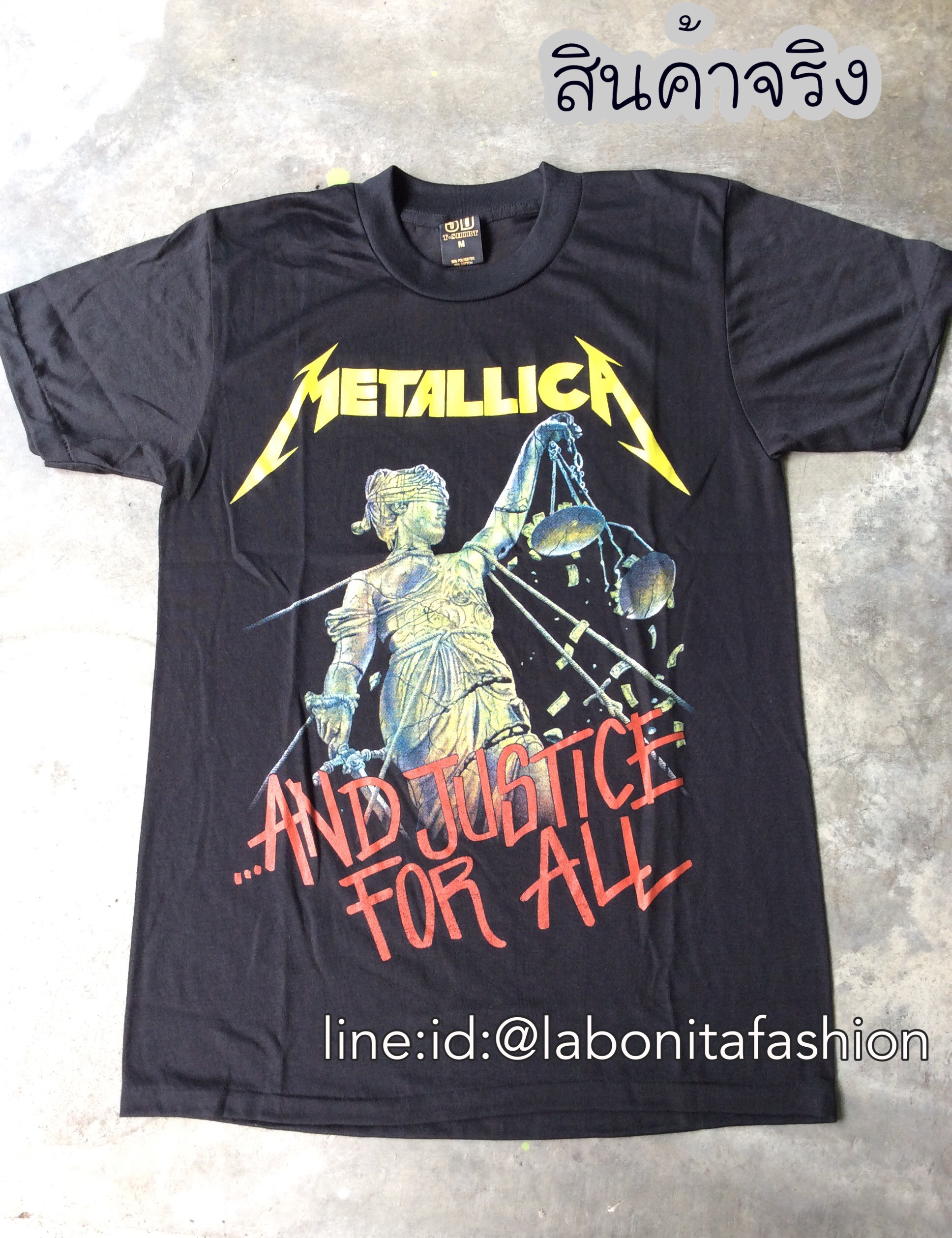 เสื้อยืดวินเทจ ผ้าบาง สกรีนวง ร๊อค METALLICA สกรีน หน้า-หลัง แบบดาราใส่