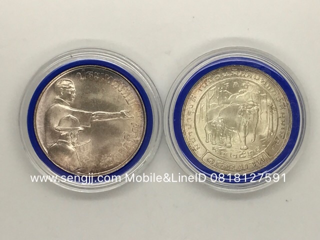 เหรียญกษาปณ์เงินที่ระลึก วันอาหารโลก ปี พ.ศ.2520 (โปรยข้าว)