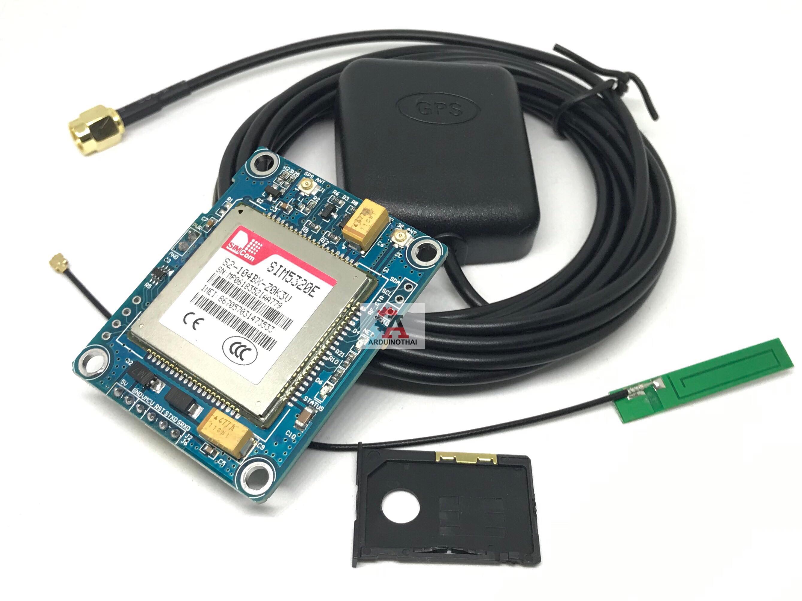 3G + GPS Module SIM5320Eพร้อมเสาอากาศ