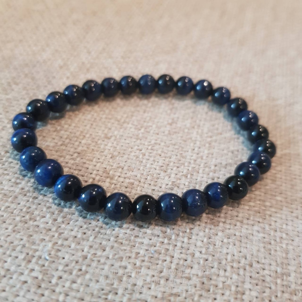 "Safe Trip Whereever You Go" Blue Tiger Eye บลูไทเกอร์อาย 6 มม หินแห่งการมองการณ์ไกล คุ้มภัย เดินทางปลอดภัย