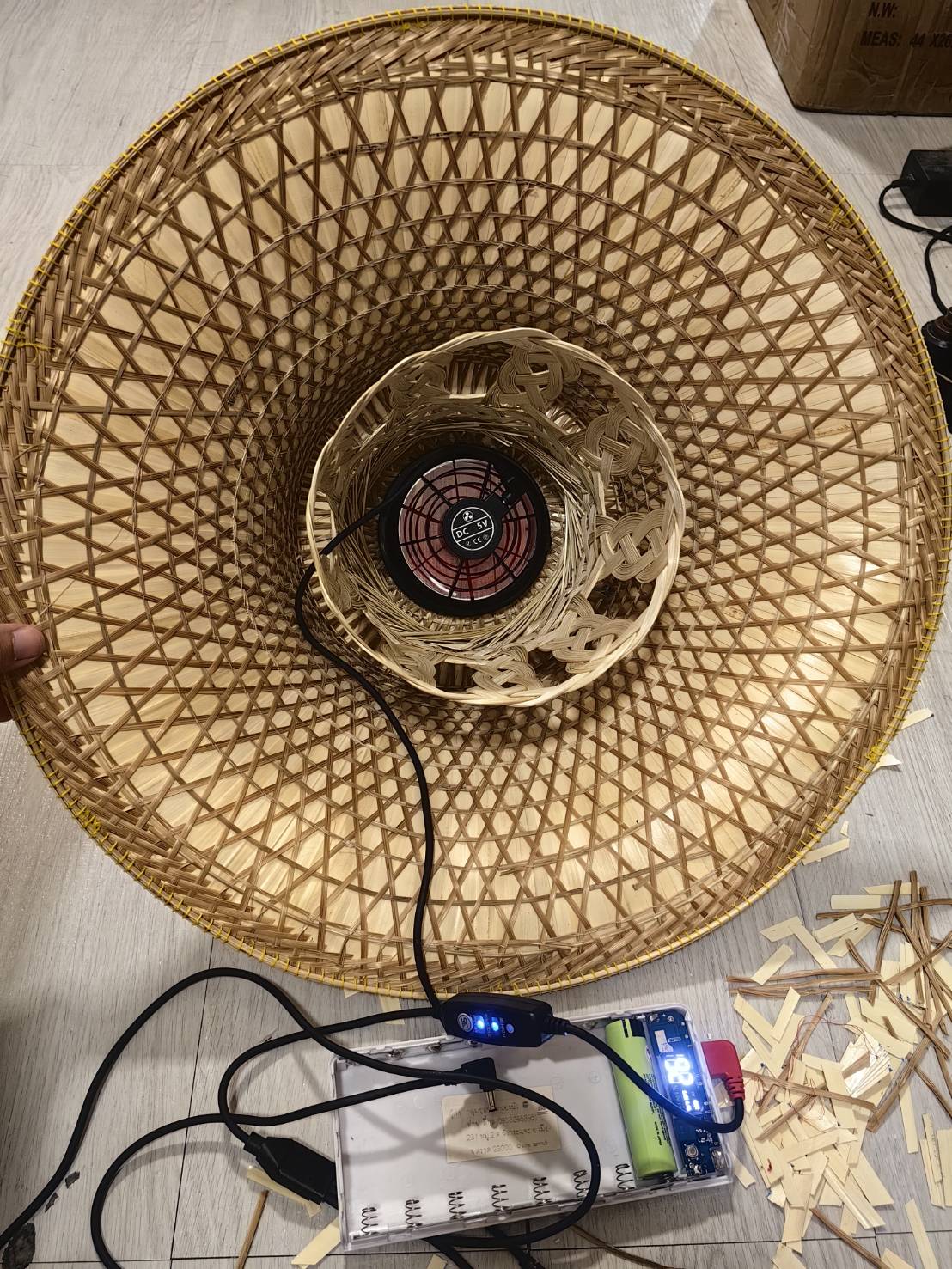 FAN09 พัดลม ติดเสื้อ ติดหมวก DIY ชุด4 ตัว มอเตอบลัสเลส ลมแรงสูง เสียบ USB ใช้ได้เลย