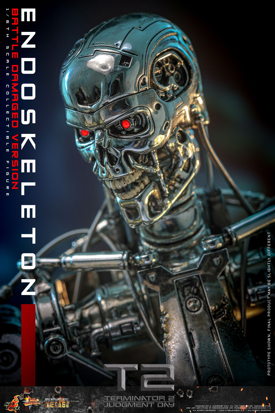 Hot Toys MMS840D77 Terminator 2: Judgment Day - Endoskeleton (Battle Damaged Version)