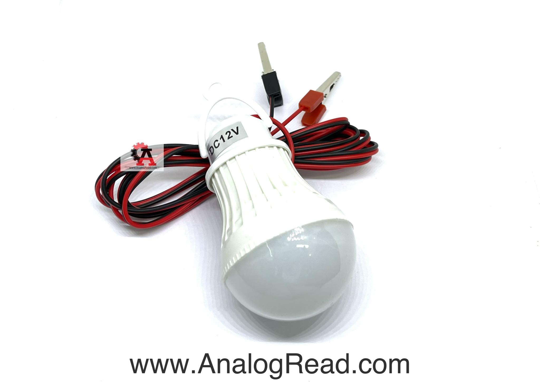 หลอดไฟLED 12VDC 3Wพร้อมคลิปปากจระเข้