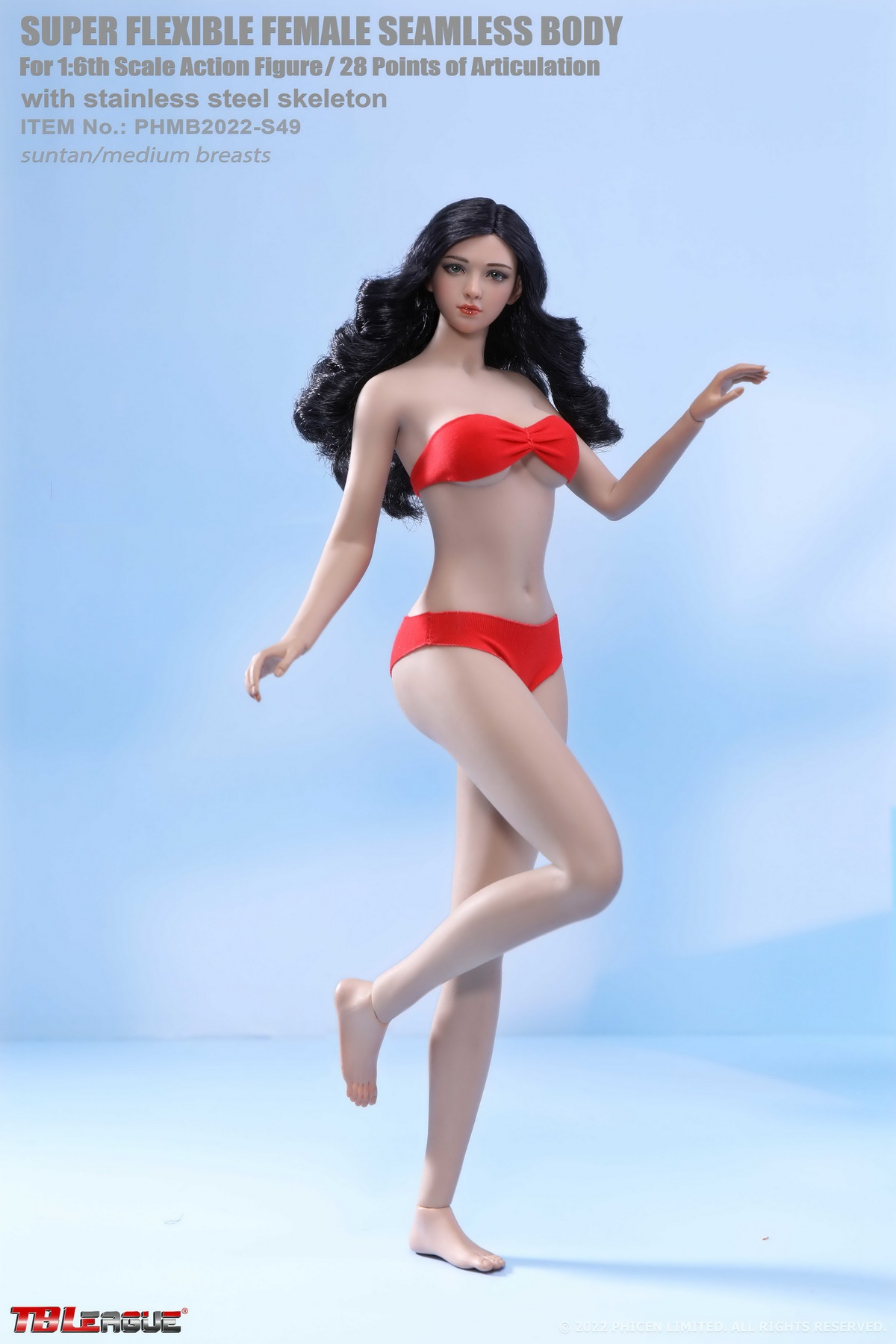 TBLeague PHMB2022-S49A 1/6 Suntan Medium Breasts Body