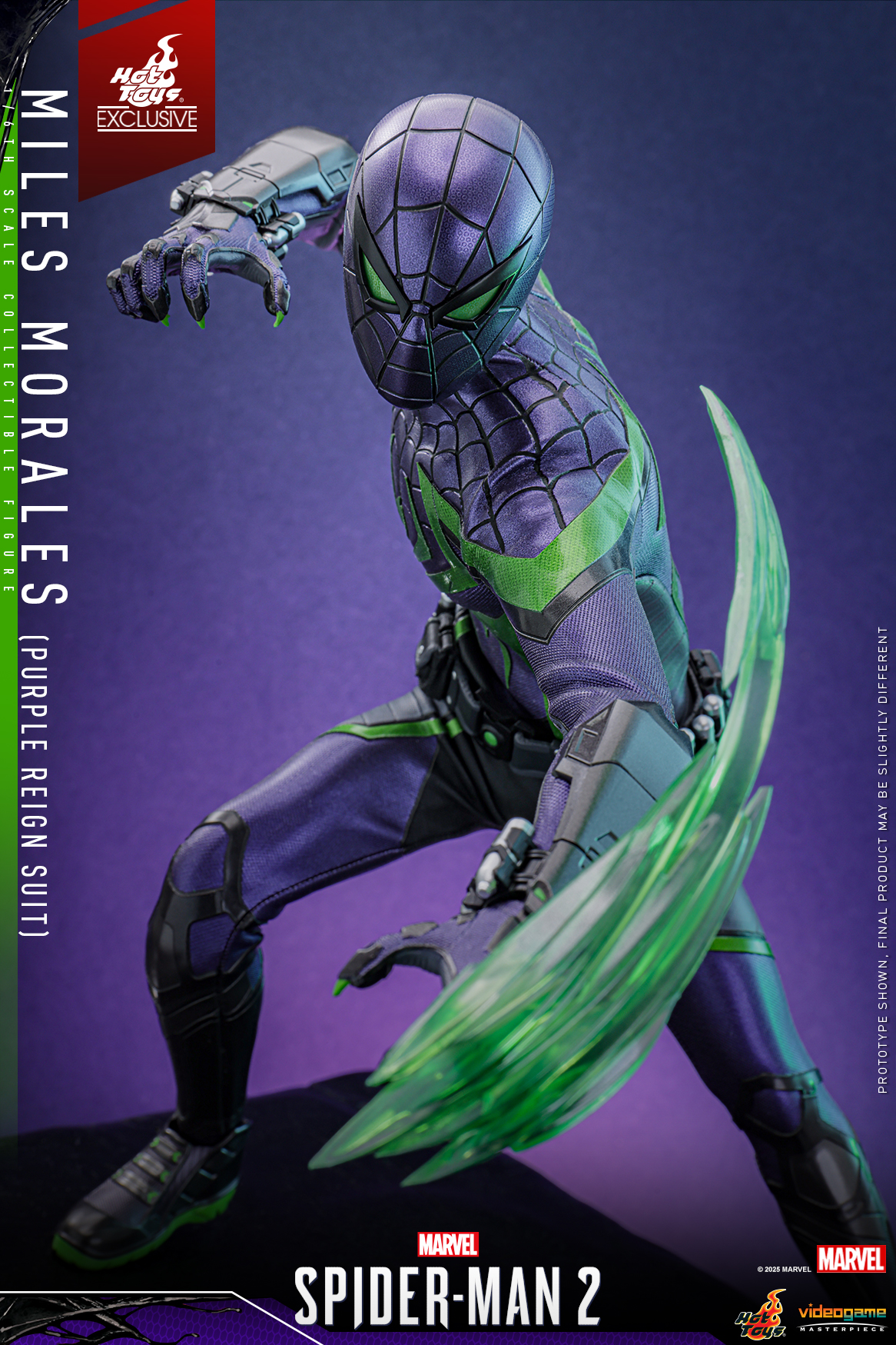 Hot Toys VGM68 Marvel's Spider-Man 2 - Miles Morales (Purple Reign Suit) [Hot Toys Exclusive]