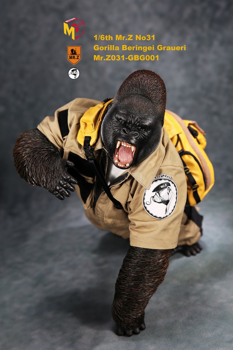 Mr.Z MRZ031-GBG001, 002 Animal Model - Gorilla Beringei Graueri (Black&White)