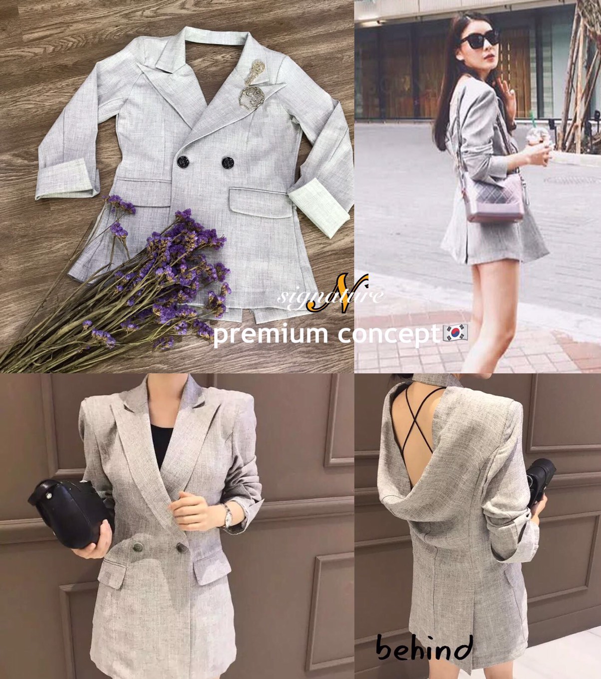 Blazer เสื้อสูทปกแบบ tailor ดีเทลด้านหลังถ่วง งานแบบเกร๋มากกก ผ้าดี๊ดี นุ่มมมมมมากกกบอกเลย