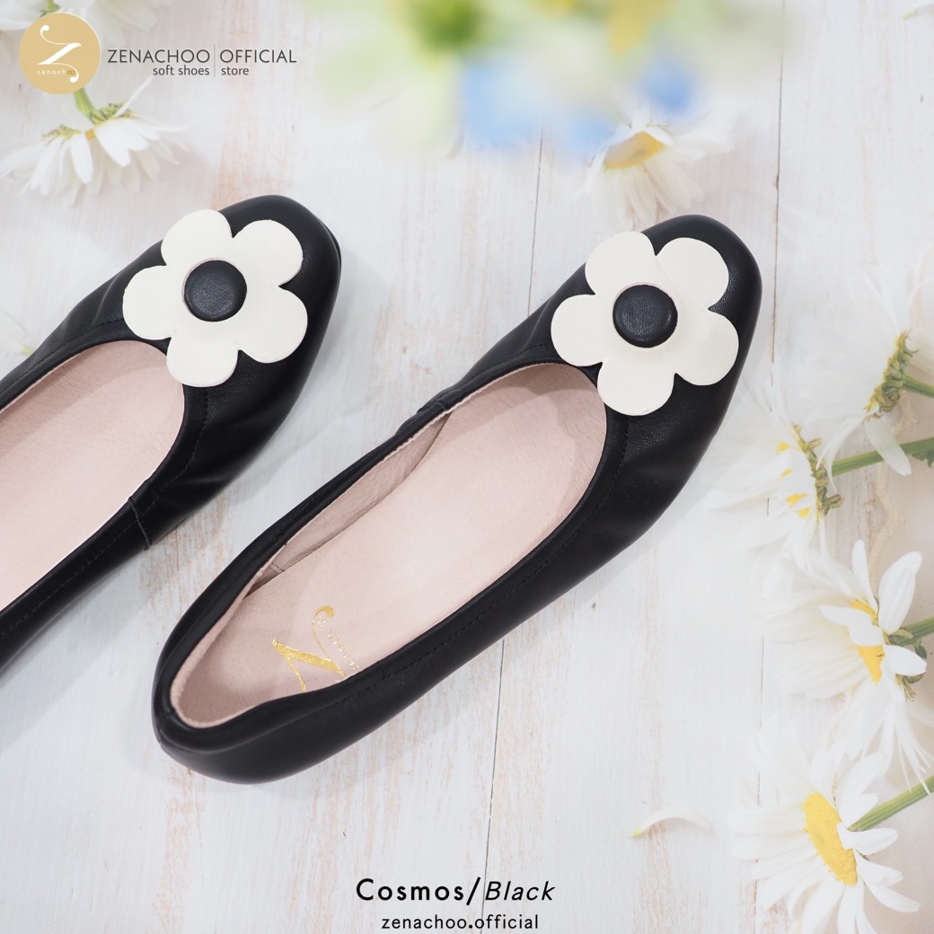 ทรงปกติ เท้ากว้างบวก 1 ไซส์ สินค้าลดราคา ไม่รับเปลี่ยน-คืน ทุกกรณึ Zenachoo รุ่น cosmos เสริมส้นด้านใน 1.3 นิ้ว รองเท้าหนังแกะ