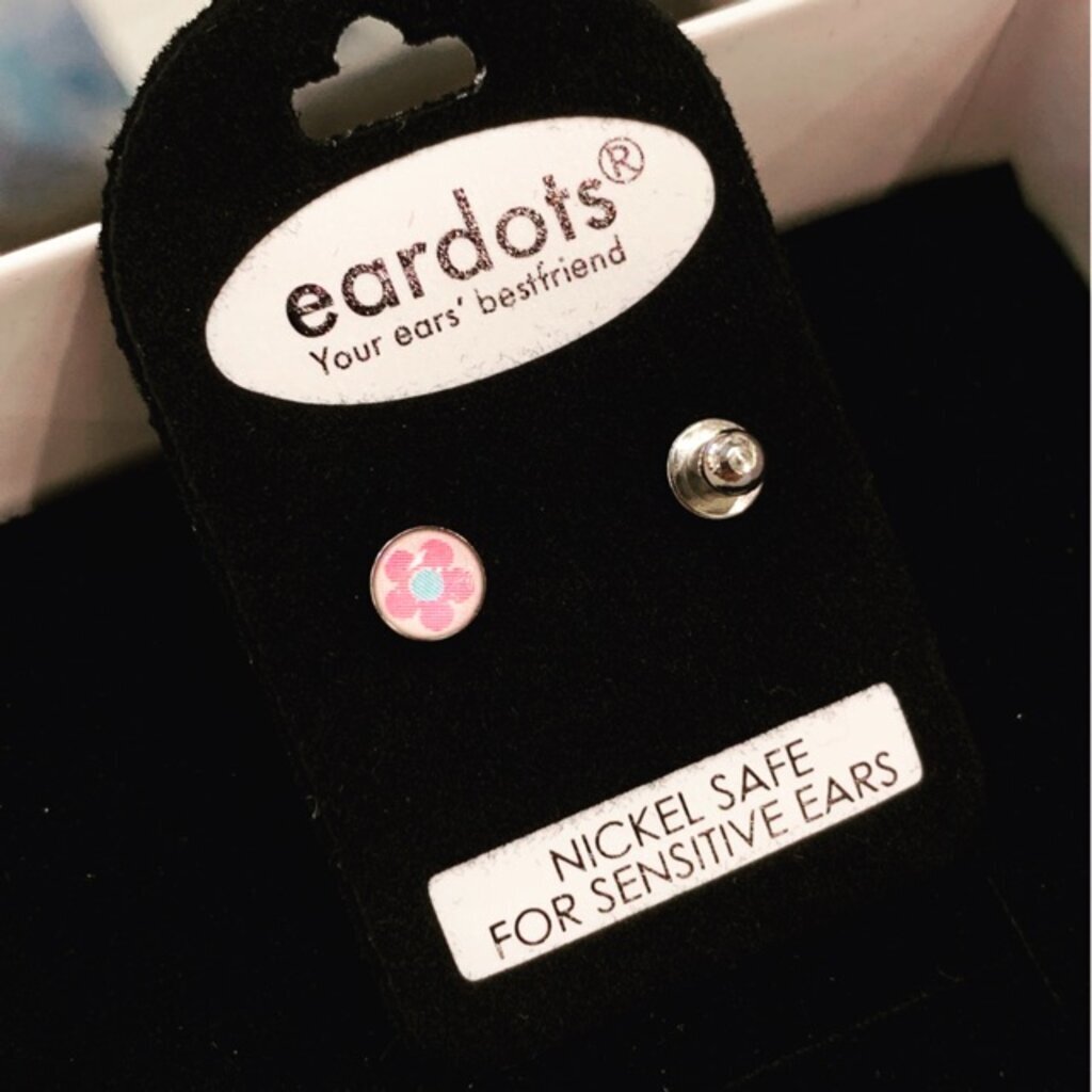 (ส่งฟรี!) ต่างหูสำหรับผิวแพ้ง่ายแป้นตัน สแตนเลสเกรดการแพทย์ ปลอดภัย 100% 5mm Button Daisy