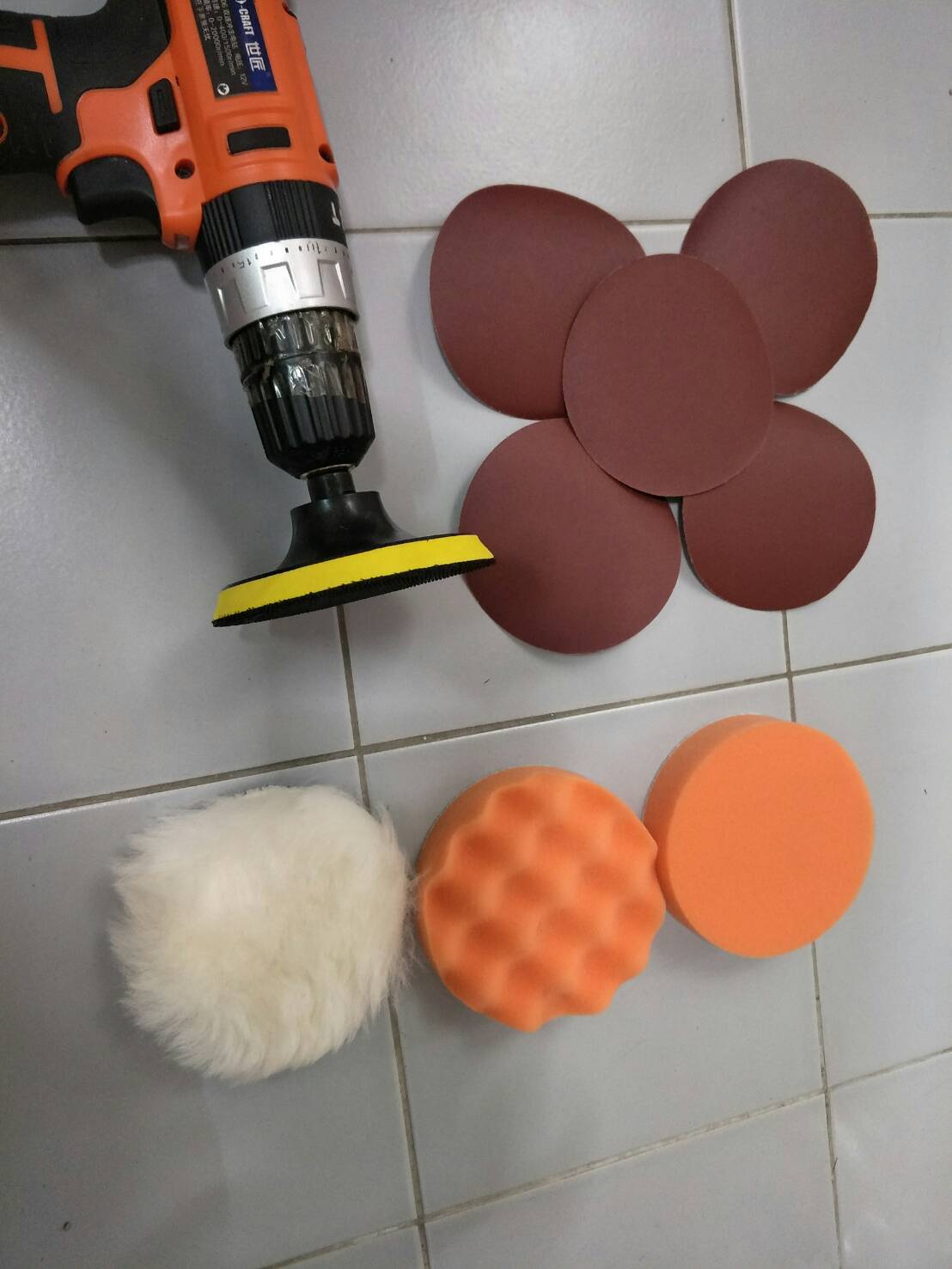 AD09 ชุดแปลงสว่าน เป็น หัวขัด ไม้ ขัดสี