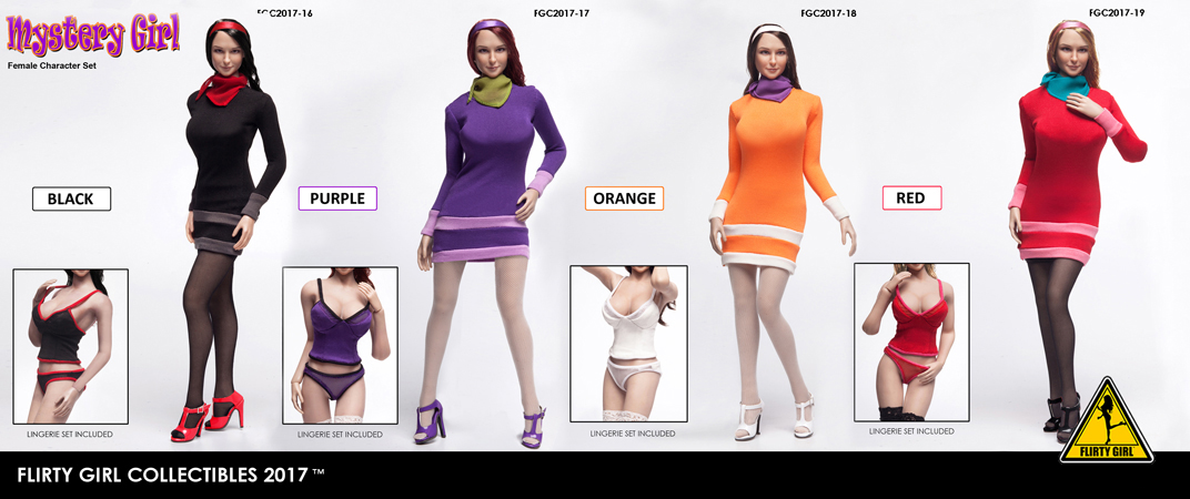 FLIRTY GIRL COLLECTIBLES 1/6 FGC2017-16 ,18 ,19 "MYSTERY GIRL" Female Character Set