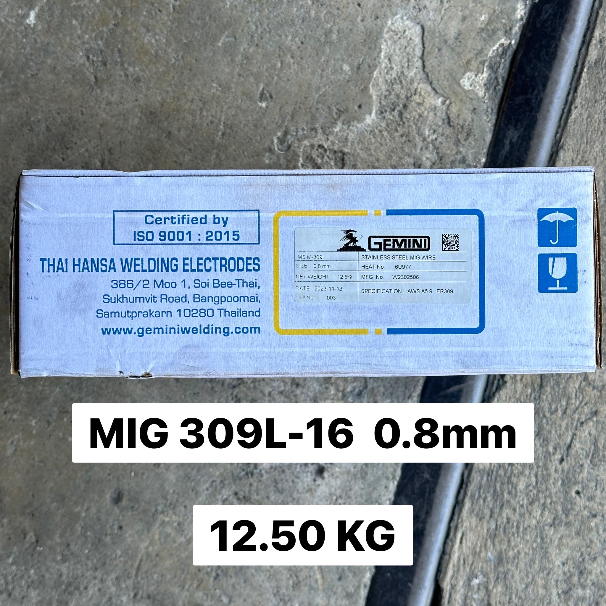 ลวดเชื่อม CO2 GEMINI 309L-16 (12.5KG)