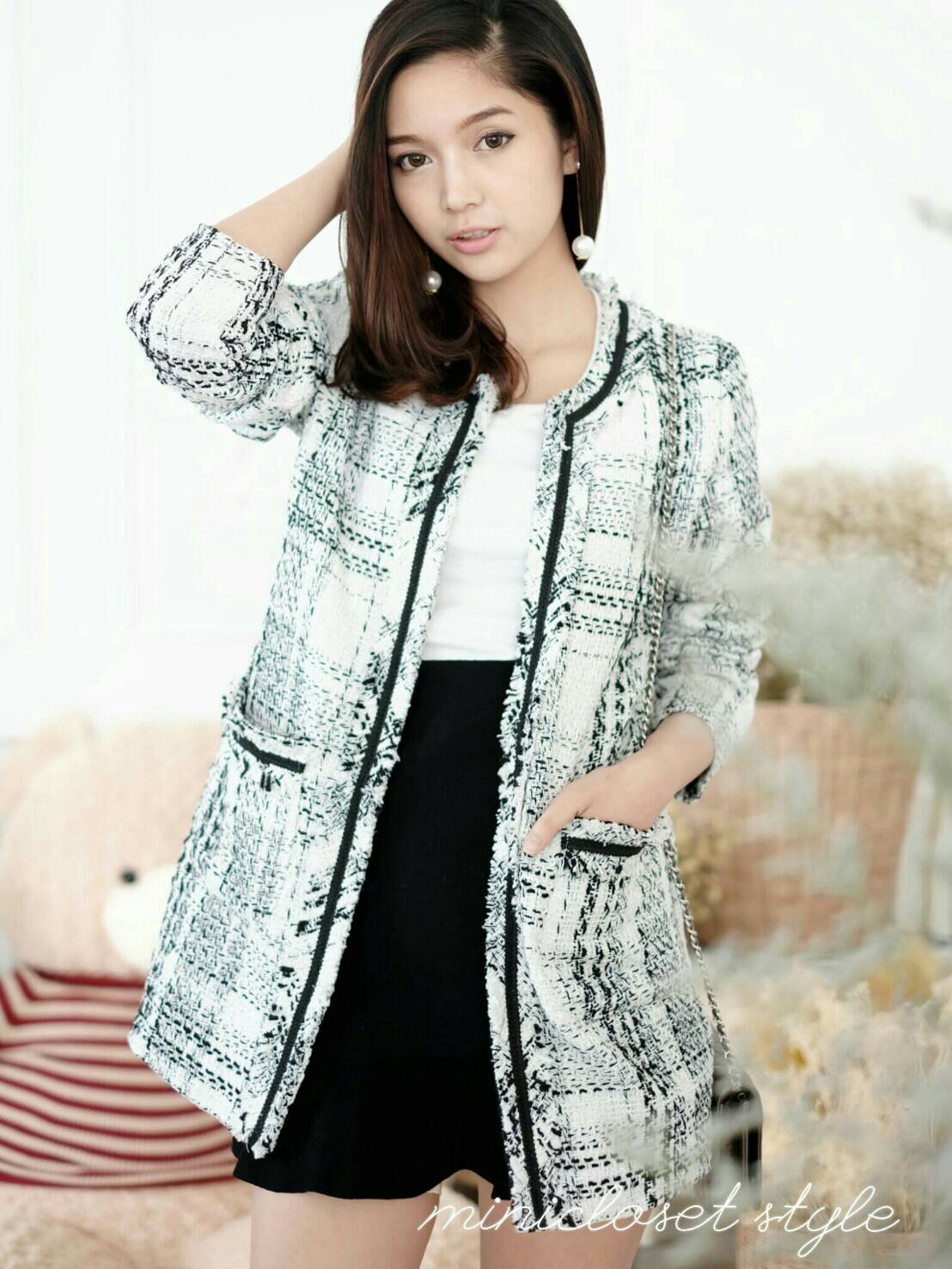 เสื้อคลุมผ้าทวิต เสื้อคลุมยาว เสื้อคลุมผ้าทวีต