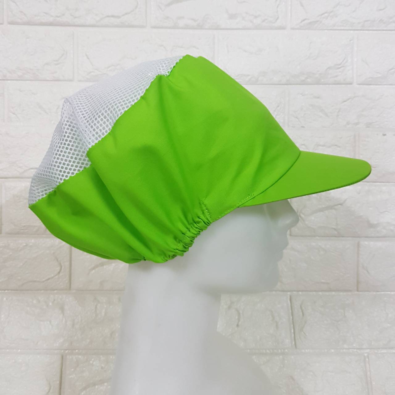 จำนวน 100 ใบ หมวกคลุมผมตาข่ายบน หมวกแม่ครัว หมวกพ่อครัว หมวกทำอาหาร หมวกโรงงาน หมวกพนักงานฝ่ายผลิต หมวกอุตสาหกรรม หมวกคลุมผมชาย-หญิง