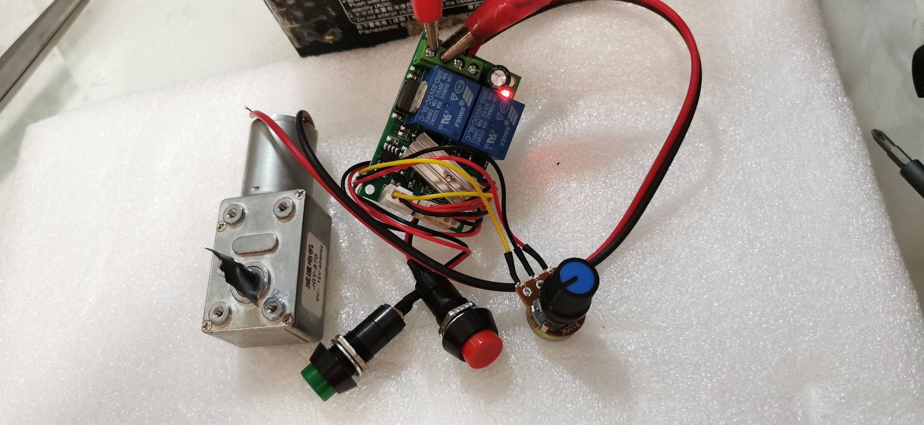 OT129 วงจรปรับรอบมอเตอร์ ปรับ ขวา ซ้ายได้ ใช้ไฟ DC 6-12-24DC 10A