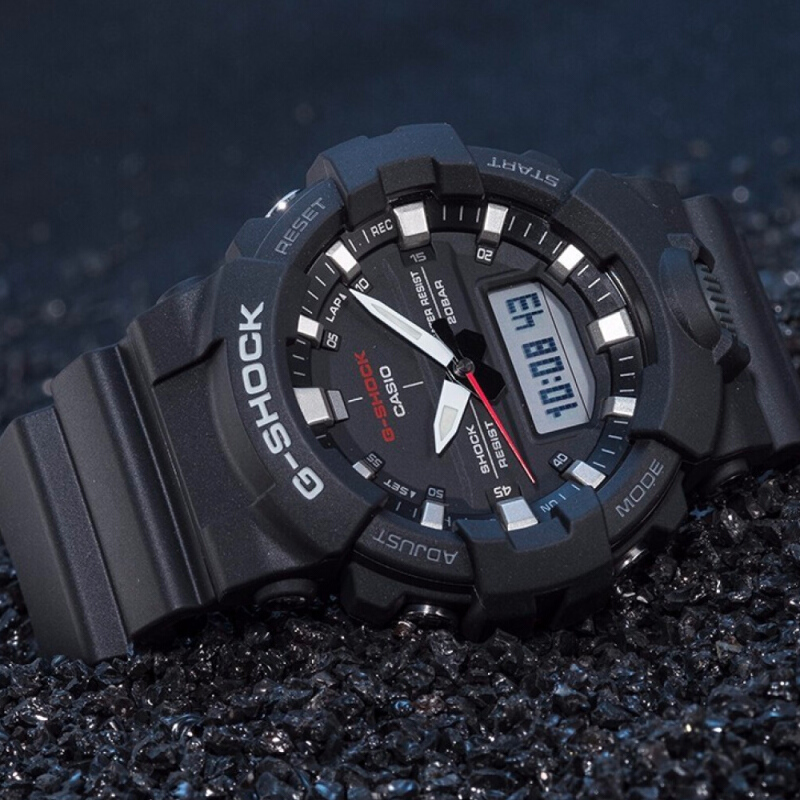 Casio G-shock Anglog-Digital นาฬิกาข้อมือชาย สายเรซิ่น รุ่น GA-800 Series GA-800-1A GA-800-4A