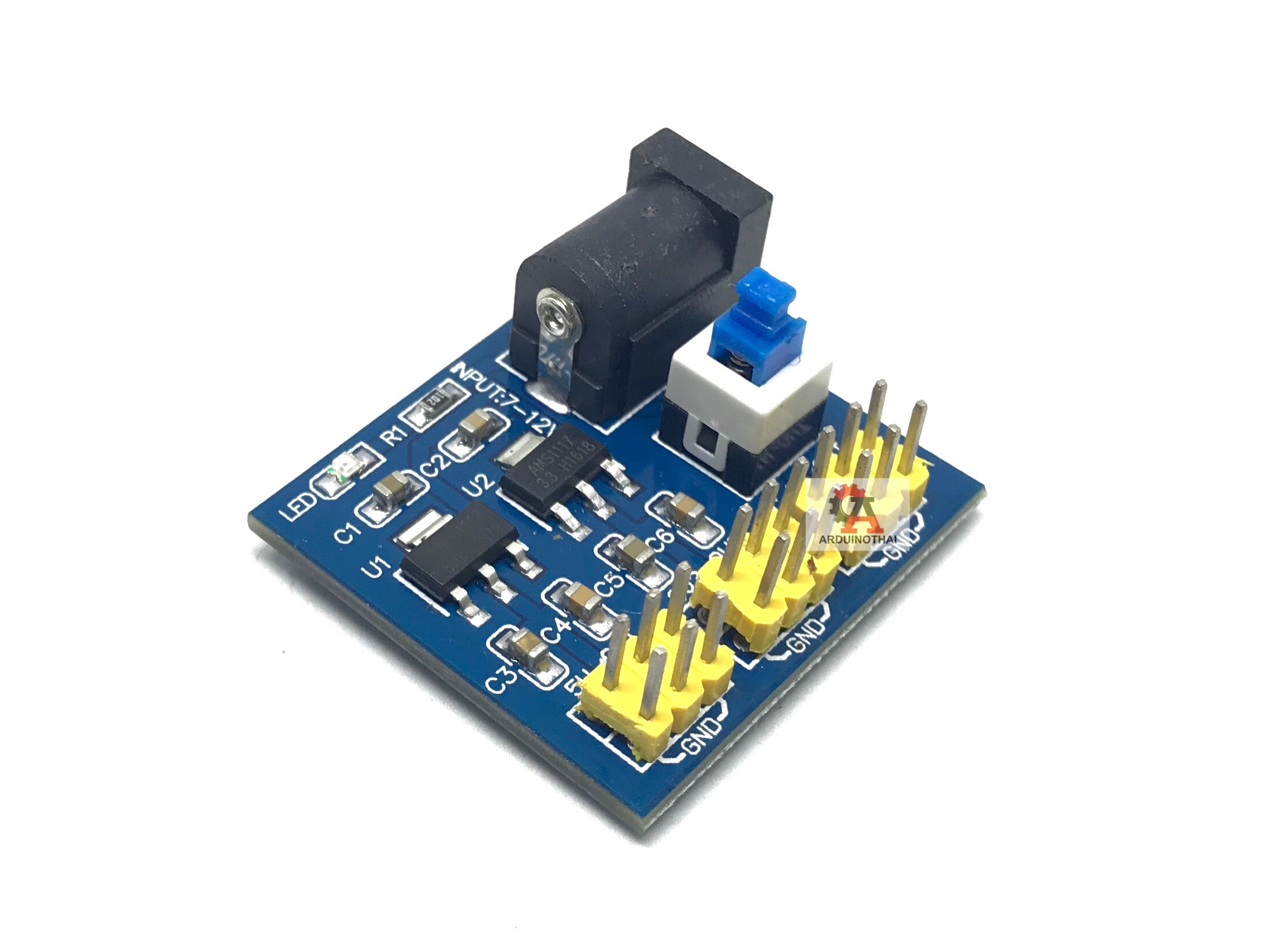 โมดูลแปลงไฟ 7-12V เป็น 5V และ 3.3V Voltage Conversion Module DC-DC 7-12V to 5V 3.3V สต็อกไทยส่งไว
