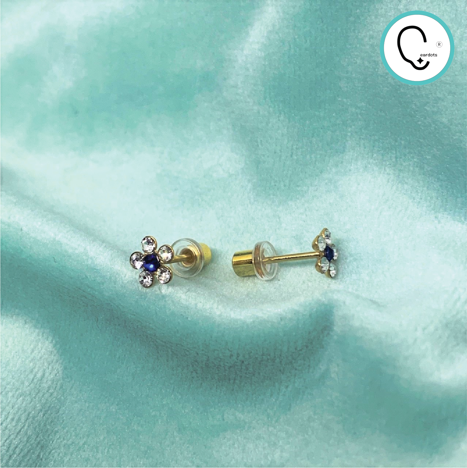 (สำหรับเจาะ)แป้นหมวก สแตนเลสเกรดการแพทย์ SAPPHIRE 6MM ปลอดภัย100%_