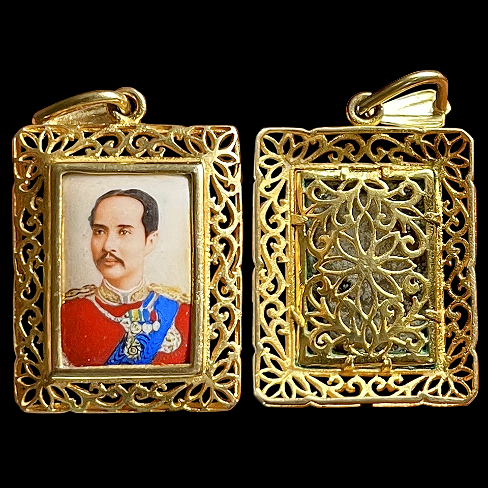 ล็อกเก็ตทองคำ ลายฉลุ รัชกาลที่5 ล็อกเก็ตร5 ล็อกเก็ตโบราณ