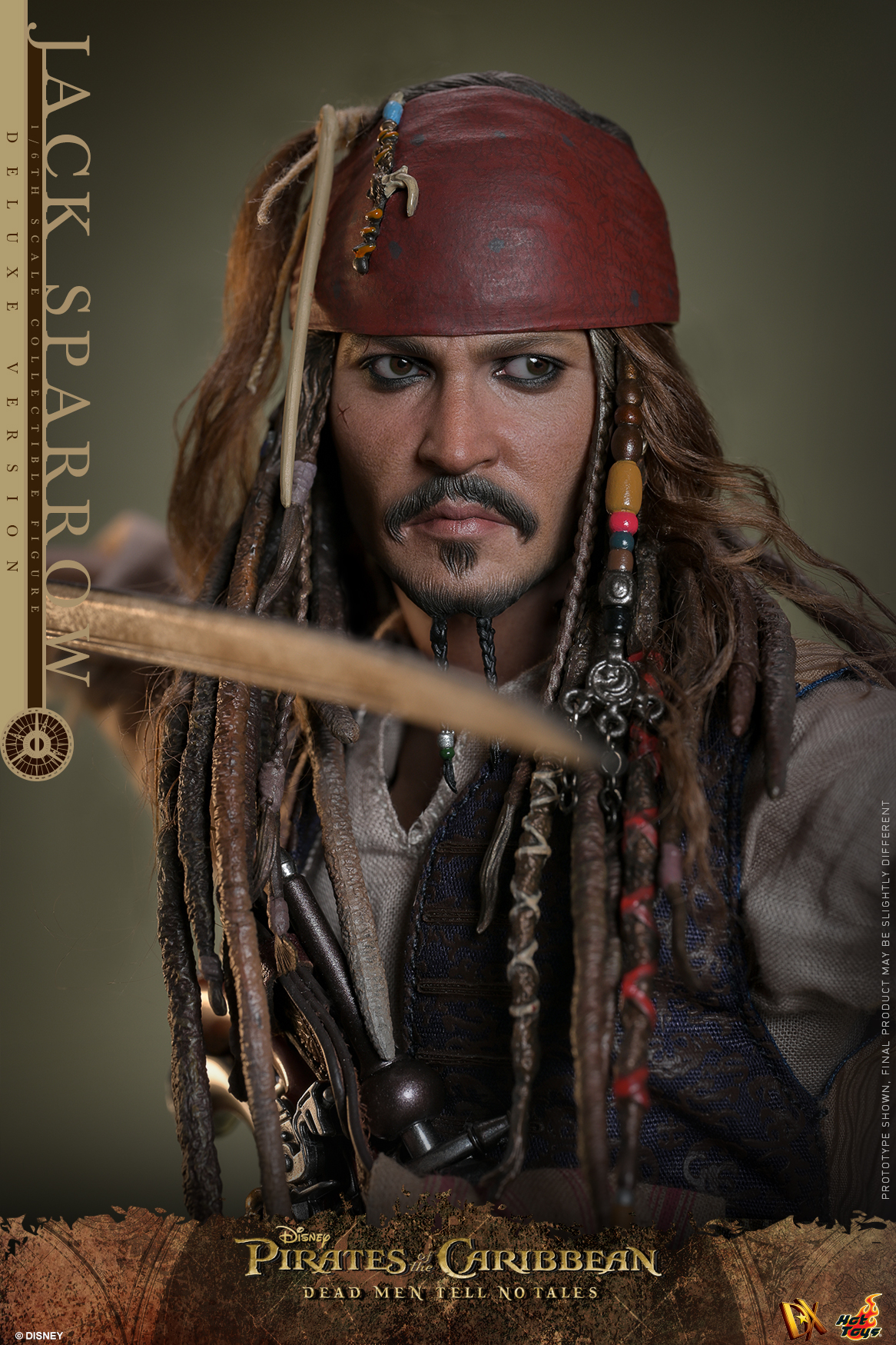 Hot Toys DX38 Pirates of the Caribbean: Dead Men Tell No Tales - Jack Sparrow (Deluxe Version)